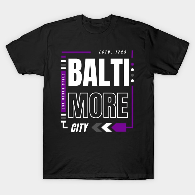 BALTIMORE CITY ABSTRACT DESIGN T-Shirt by The C.O.B. Store